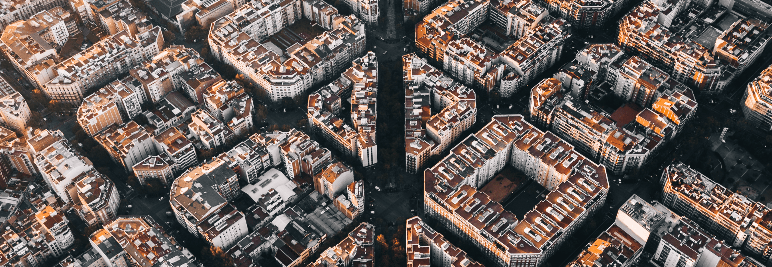 Aerial view of Barcelona, Spain