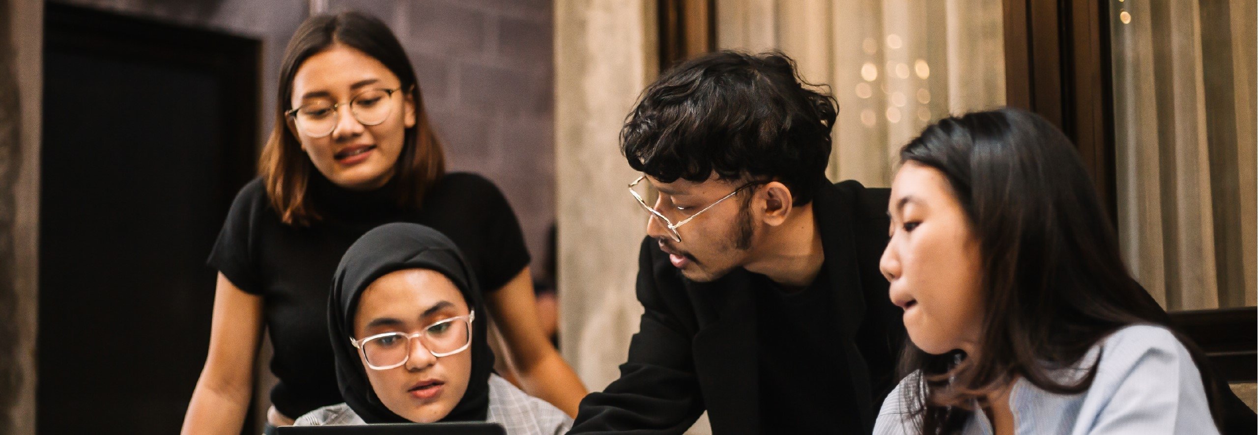 Diverse group of colleagues collaborating