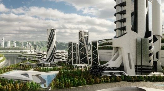 image of futuristic city