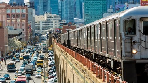 image of subway train in New York