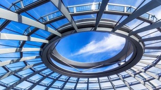 Modern glass circular roof