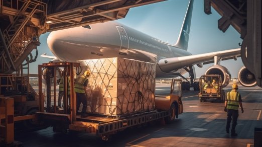 airplane in a hangar